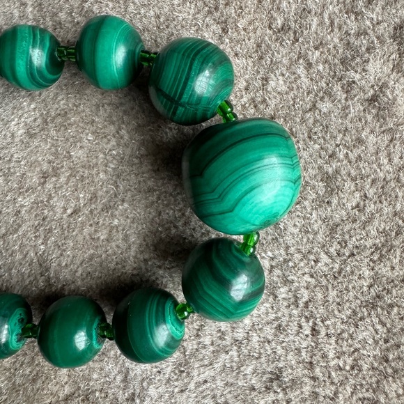 Natural malachite neckless - Picture 2 of 9